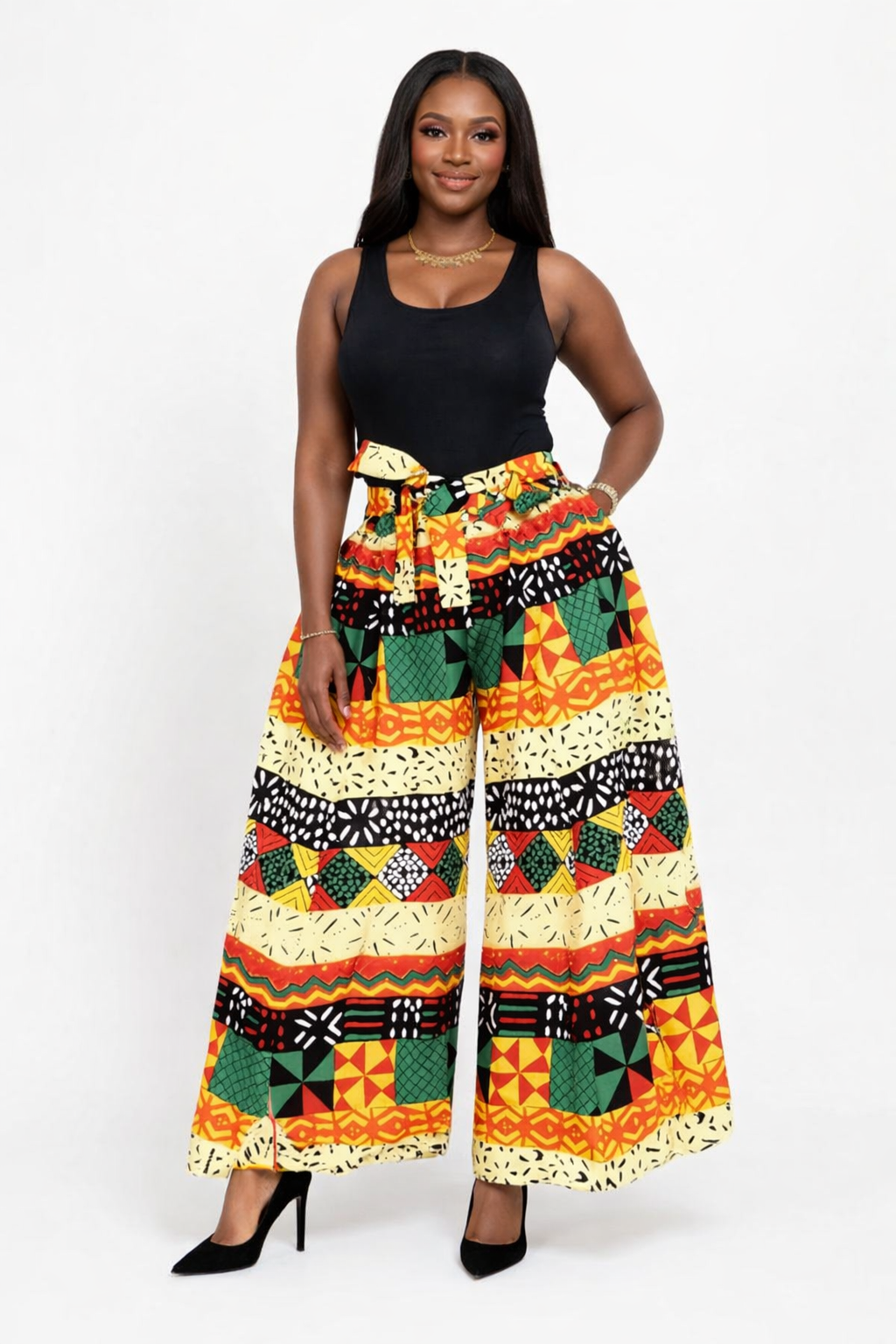 Sunrise Mosaic Wide-Leg Pant