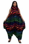 Raiinbow Zebra Sculptural Jumpsuit
