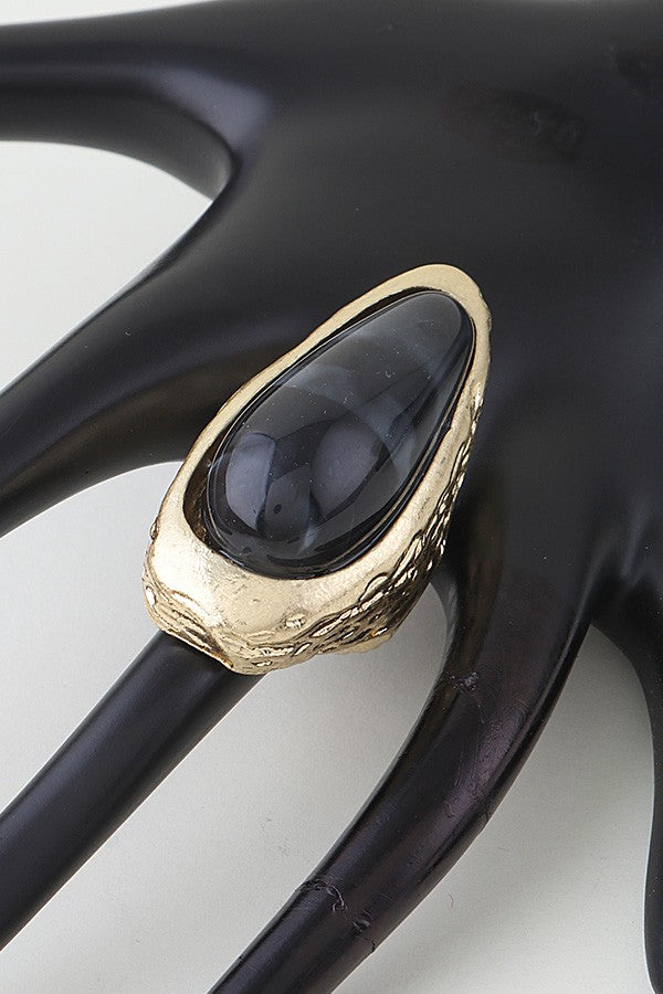 The Golden Carved Marble Ring