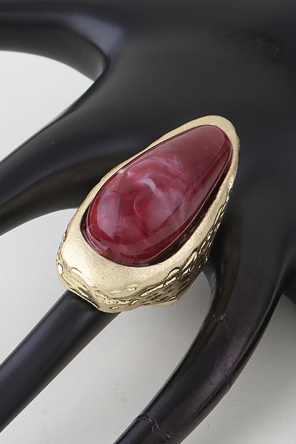 The Golden Carved Marble Ring