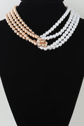 The Golden Pearl Knotted Statement Necklace