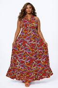 Rza Rhythm Halter Maxi Dress