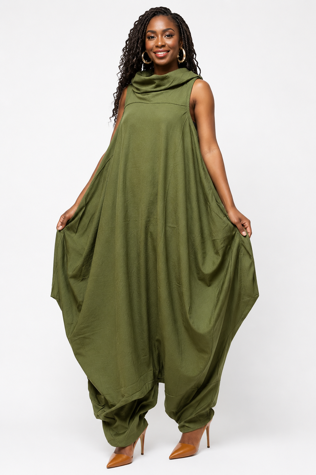 The Got Em Good Cowl Neck Jumpsuit