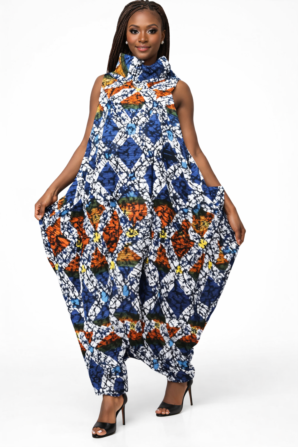 Indigo Ember Mosaic Jumpsuit