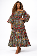 Heritage Muse Bell-Sleeve Maxi Dress