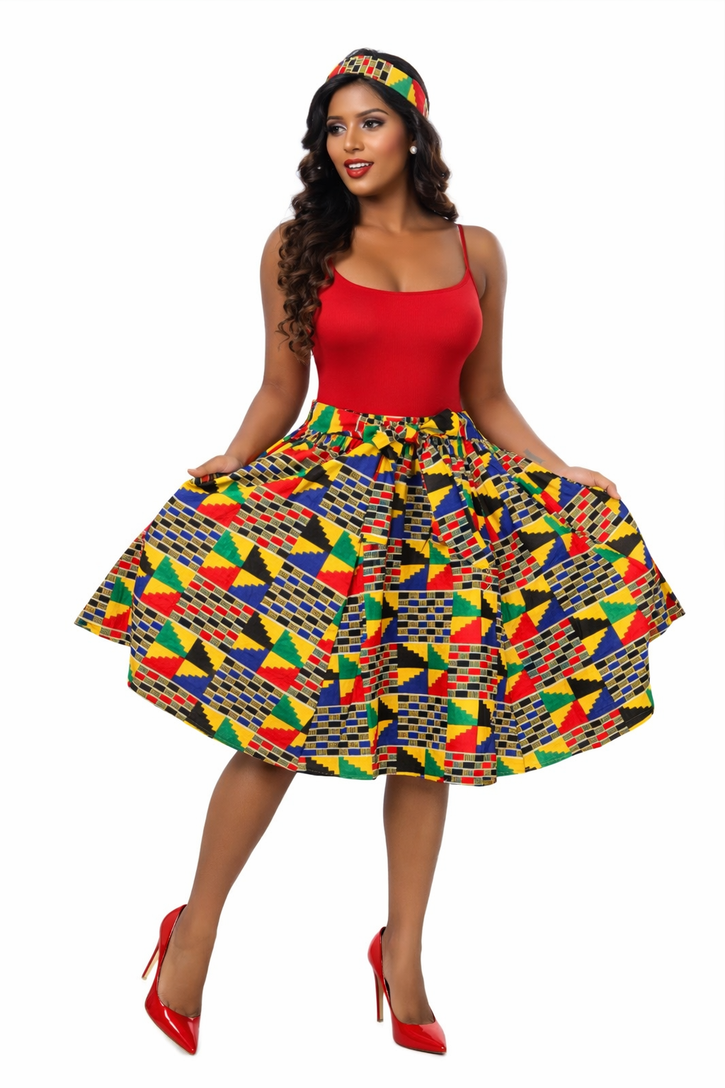 Kente Crown Circle Skirt