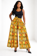 Golden Weave Wide-Leg Pant