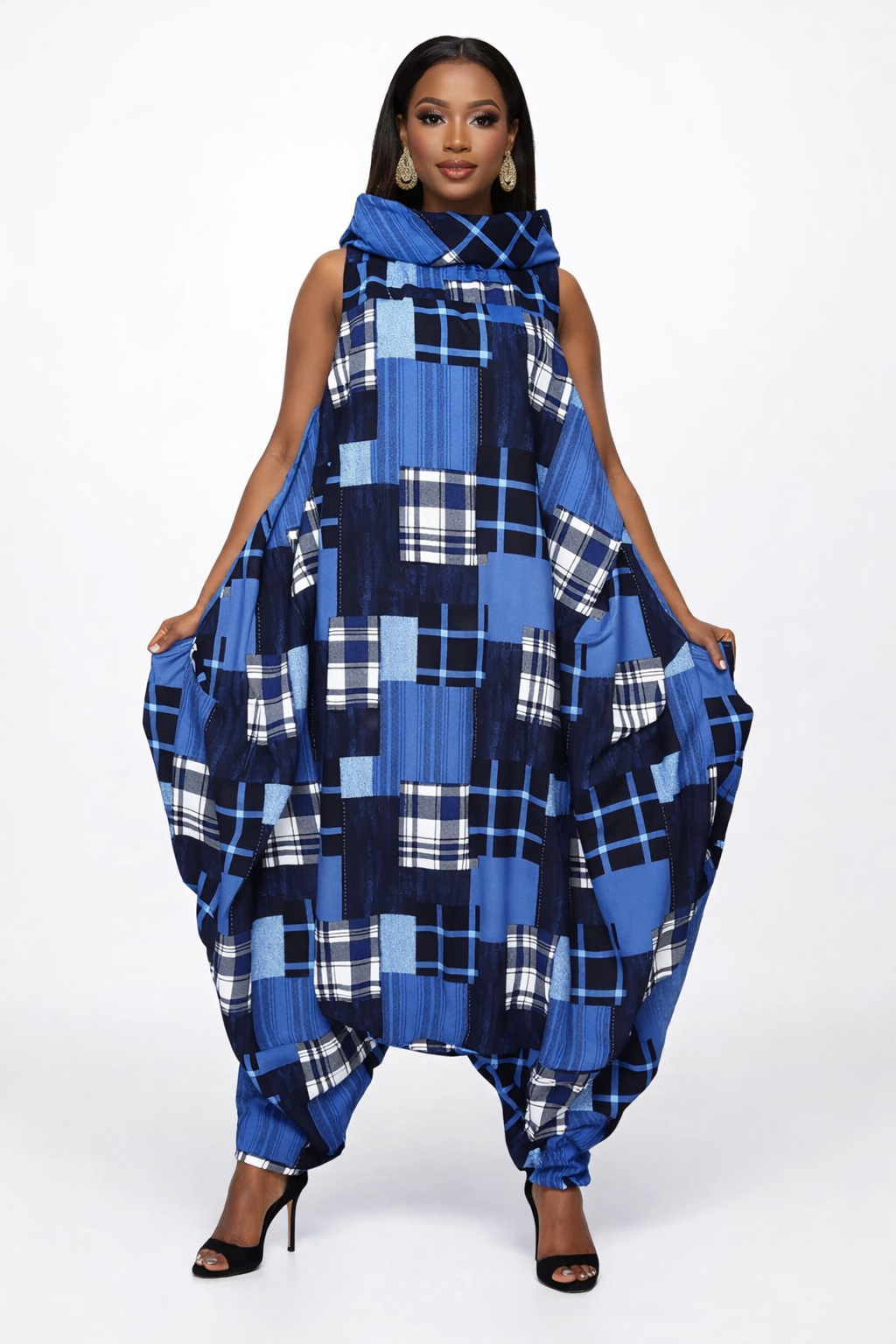 Midnight Plaid Fusion Jumpsuit