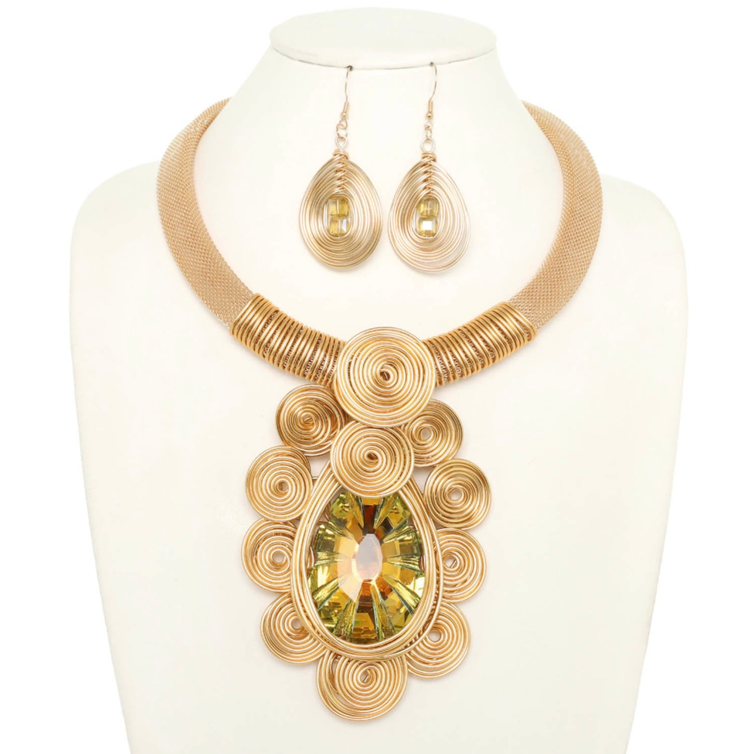 Sculptural Swirl Statement Set￼