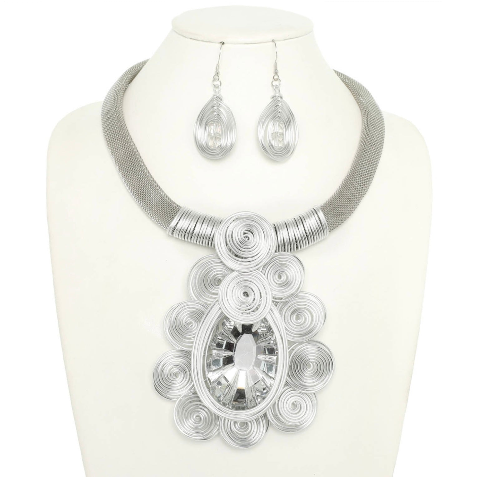 Sculptural Swirl Statement Set￼