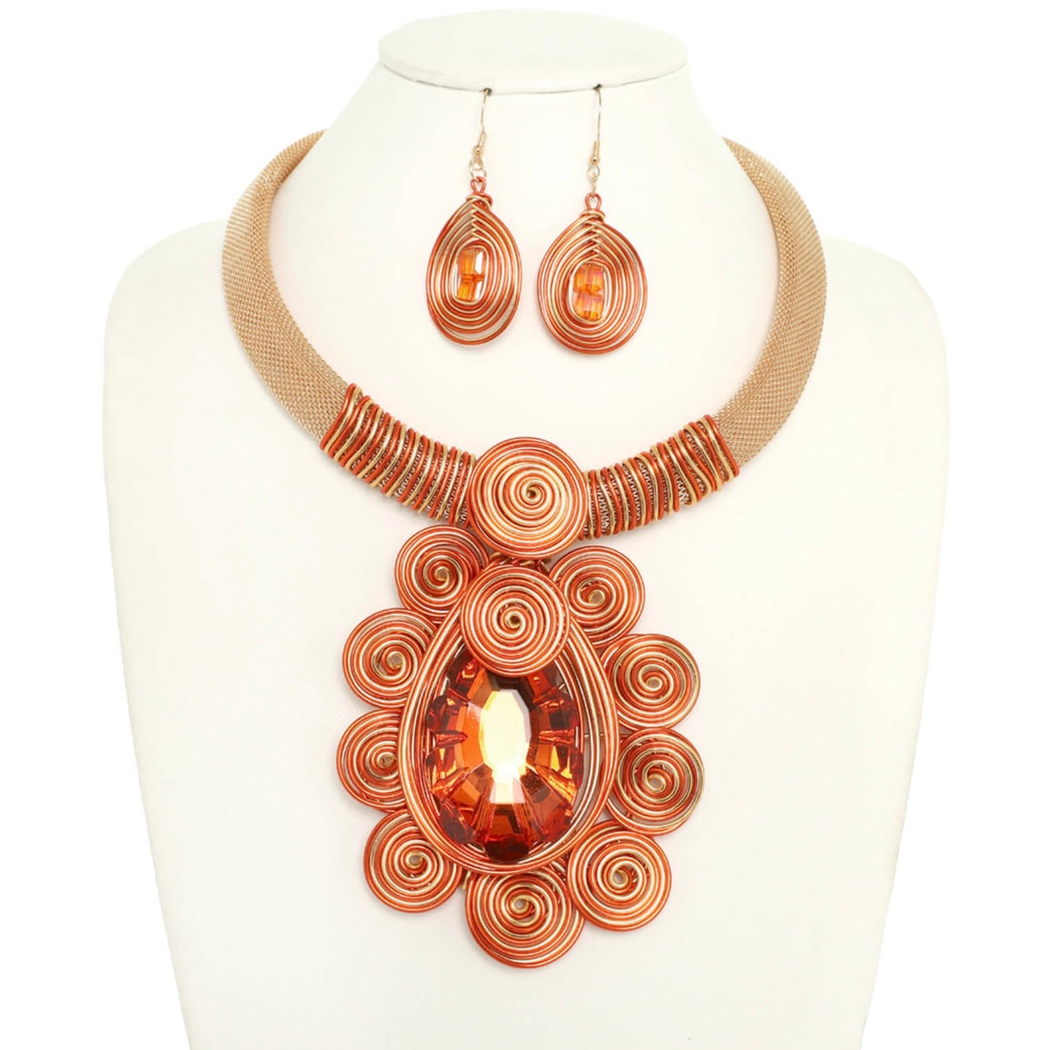 Sculptural Swirl Statement Set￼