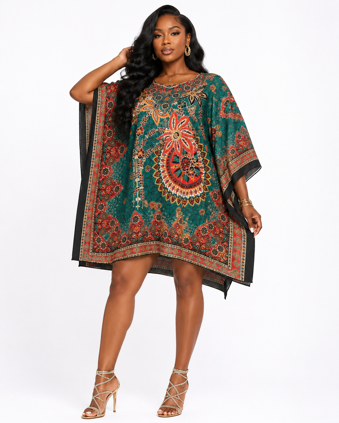 Bodega Bandana Kaftan Dress