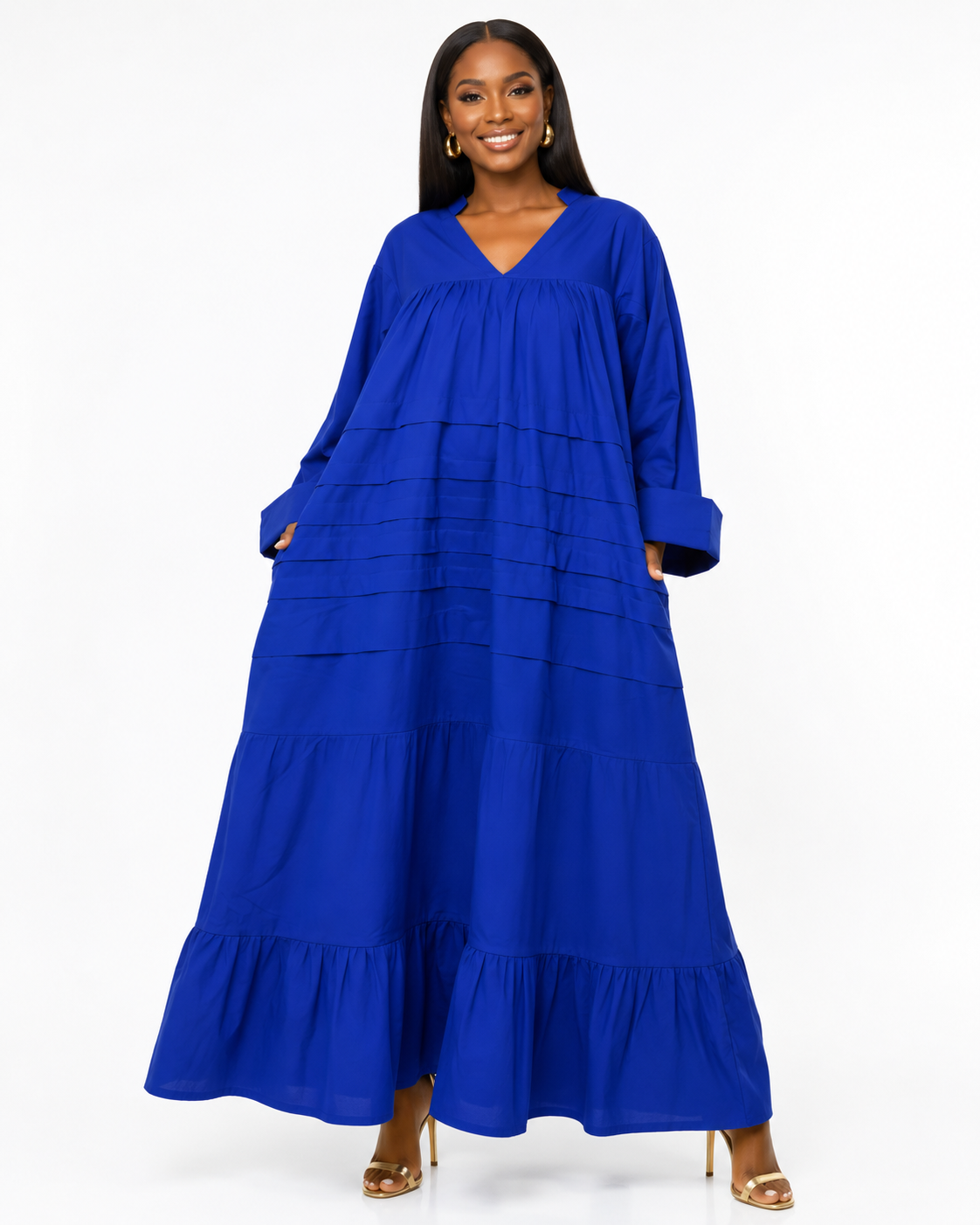 The Grand Entrance Tiered Kaftan Maxi Dress
