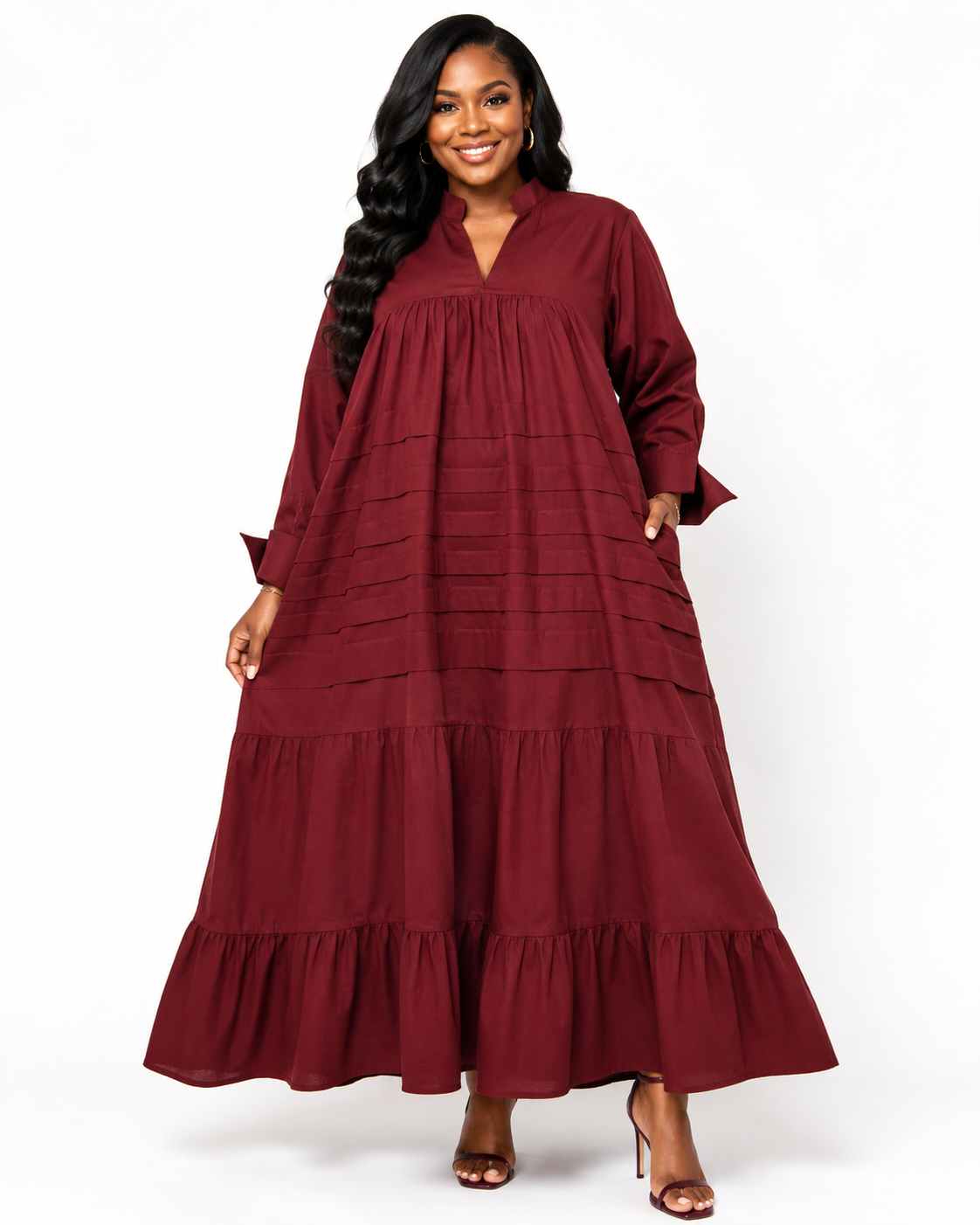 The Grand Entrance Tiered Kaftan Maxi Dress