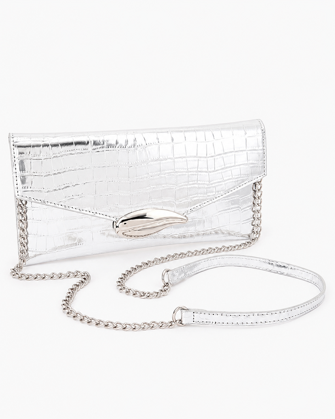 The Heiress Croc Clutch